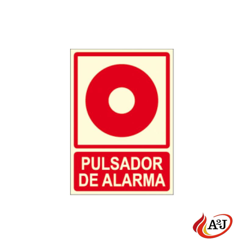 Señalización contra incendios, Pulsador de alarma - Extintores A2J